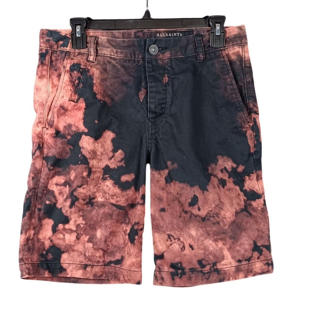 AllSaints Mitre Deck Fit W30 Men's Bleach Dye Shorts Casual‎